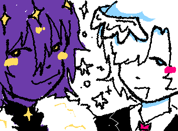 @Amethystkit i've never heard of these 2 before so i hope my rendition did them justice :D (heavily based on fanart i've seen)