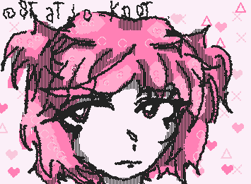 i was messin around in jigglypaint and i made a lil Natsuki drawin ouuu