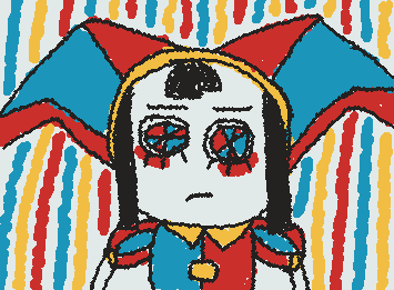 I attempted to draw pomni. I think I’m going to re do it.