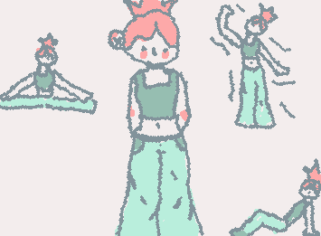 My dancer oc I created 30 min ago! I decided to try a new artstyle and I think I like it! It obvi wont be like my usual one but it was nice to try.