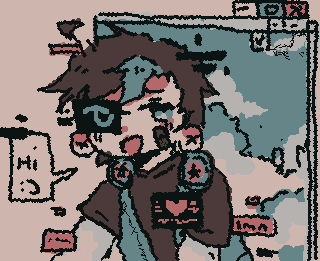 my oc exp_2000! more lore on him later ehe (i'm kinda lazy rn oop)