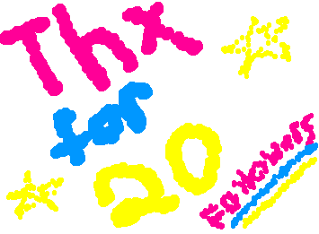 thank you so much for 20 followers sorry if I have not been posting a lot I have been busy!!! THANK YOU SO MUCH!!!!