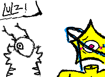 @Tishera or Zyyo I drew my creature staring very intently at yours