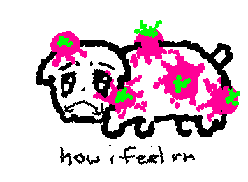 Weird creature I saw in dream, was getting tomato’s thrown at it booooo