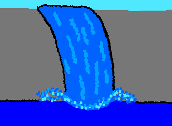 A cliffside waterfall. Part of my "Nature" series.