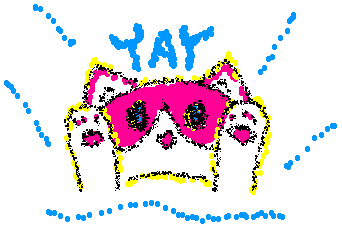 Yay Cat (another drawing of my cat plushie <3)