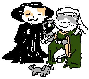 Pyrizhok the Cat in Pixel Style "Pyrizhok the Cat and the Arnolfini Portrait.