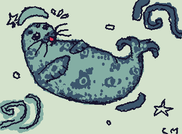 SEAL!!! I wanted to draw something cute and silly so i drew a seal
