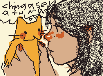 Me dibuje con mi gato mandarina jajas