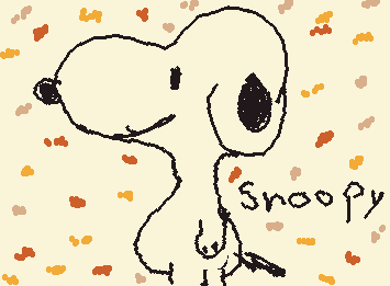 I tried to draw snoopy :)