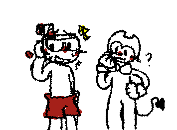 Un dibujito d Bendy x Cuphead pork zi ✌️