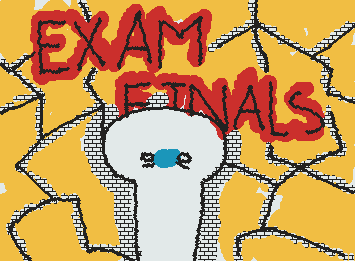 Yeah so...I DON'T have al the free time in the world. 2 WEEKS OF HELL, HERE I COME!!!! Wish myself the best of luck....T^T