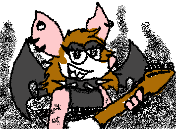 This is Vampy. She is the guitarist and vocalist of her punk band, FFTT (From Forest To Trash).