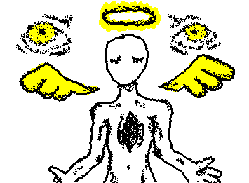 an angel that kinda looks like one of the statue monsters from arcane