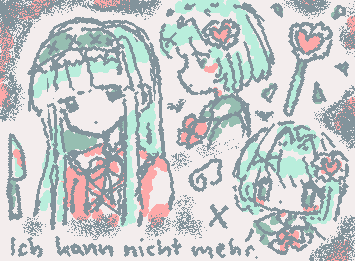 Translation: I can’t anymore (as in I’m exhausted)
It’s German <3