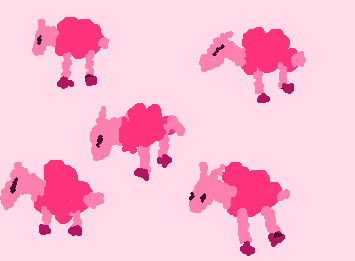 5 sheep but 1t's 5 sh33p :D