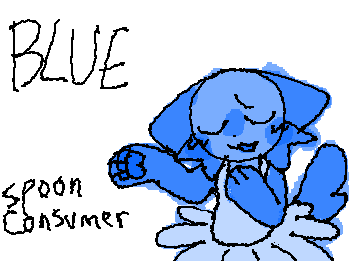 Sapphire from my colored cat project as Blue from deltarune!