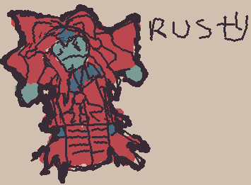 strong attempt at drawing rusty in the hello John doe artstyle