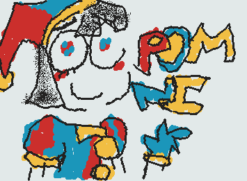 Figured out how to change the color pallet, so I drew Pomni