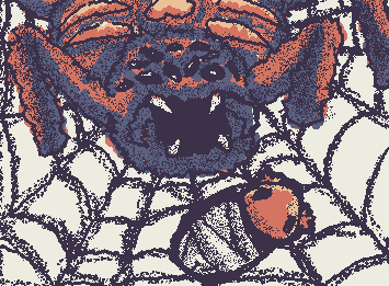 Un retrato que hise de mi bella tarantula lirio^^