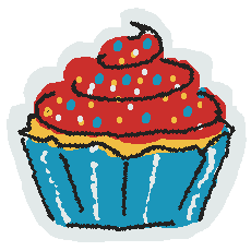 a cupcake sticker :3