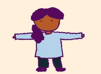 saw @Eli-draws challenge where you draw an oc in what youre currently wearing. im working on one with an oc but for now heres me :)))))))))