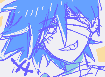 smile scribble. he's so silly