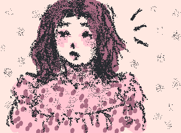 Blush polka dot