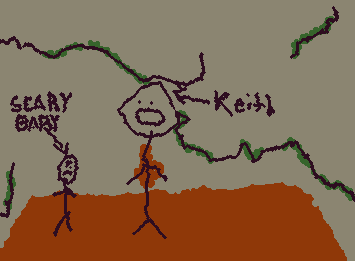 uhm..it seems he ran into someone