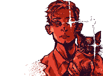 (Better seen in dark mode!) Lemon Demon - Spirit Phone album cover. im actually quite proud of this one, it was harder to make but fun.
