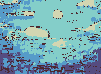 drawing of a beach :>