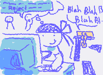 That scene from A ReGect where Regect teaches Ze how to play some old puter game but Ze's too busy getting excited over an npc saying the word "Reject." Ok.