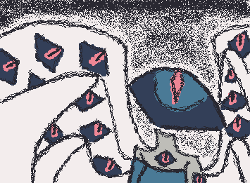 Drawing some of my weirdcore/dreamcore ocs. Part 1 ig? Uhh, this is Iris.