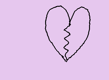 下手だけど＠Meiさんに割れたハートを書いてと言われましたので