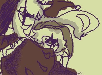 Pierrot protecting his little version—so cute.::wp-pet::