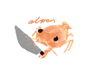 a shrimp with a knife for @ratgamer33 :P