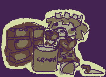 Builder eating bricks oh also dont try this at home she is an trained professional