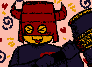 I saw somebody named "DoombringerIloveyou" which inspired me to draw him, lols
I also love Doombringer (he's verryyy silly)