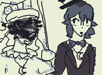 "b-but you are dead..." @Eli-draws  IM SORRY I FORGOR TO DRAW THEM anyways here is the ringmaster being a schizophrenic and seeing his dead wife