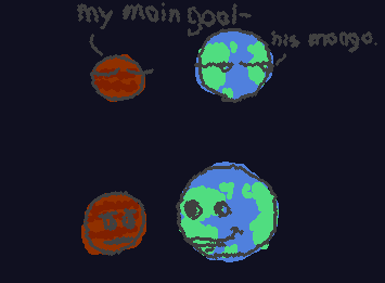 "my main goal-" "his mango." "..."