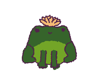 just a lil frog with a lil lily flower hat