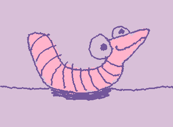 Lil' wormie is happy