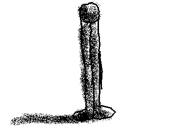 a ball with very long legs........ suggested by @BOTdot1