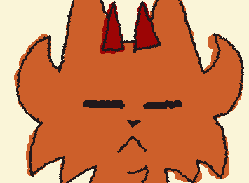Demon Cat! It's just a ginger cat with horns and a devil tail lol