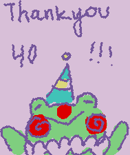 Thank you for 40 followers!! It brings me joy so many people like my silly doodles <3