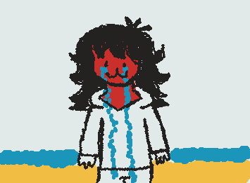 Me at the beach in my signature oversized white hoodie! (I’m ok I later took it off) :3