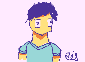 I drew a guy, they look a little weird