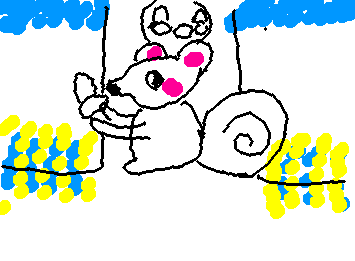 どんぐりをもったりす。