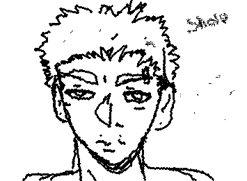 wanted to draw a men..my normal oc shoto he is so tired of high school