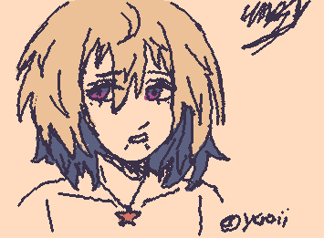 I decided to name them Rei, (ty ira). I wanted their hair to be a bit fluffier? idk just slight design change that’s all